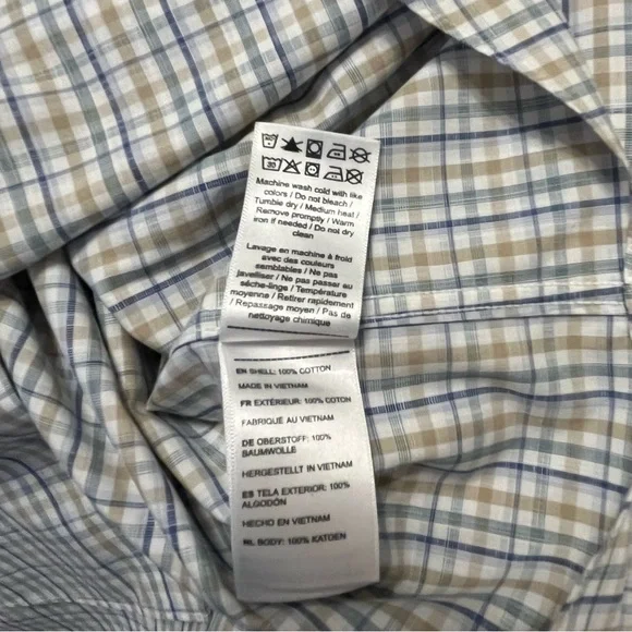 UNTUCKit Slim Fit Wrinkle Free Verdanel Checkered Button Down Shirt Men's Large - Picture 13 of 15